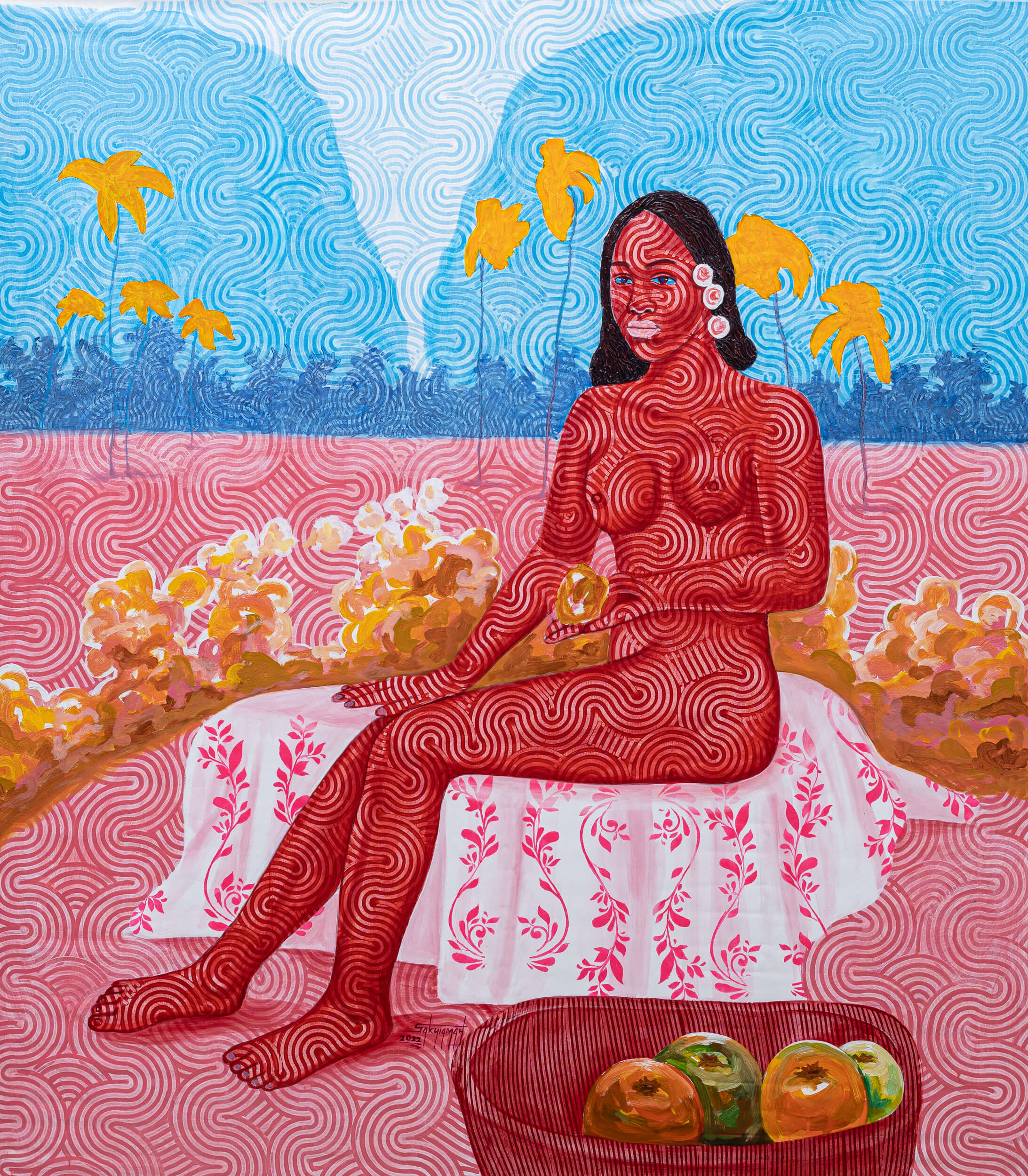 THE RED SEATED NUDE FIGURE