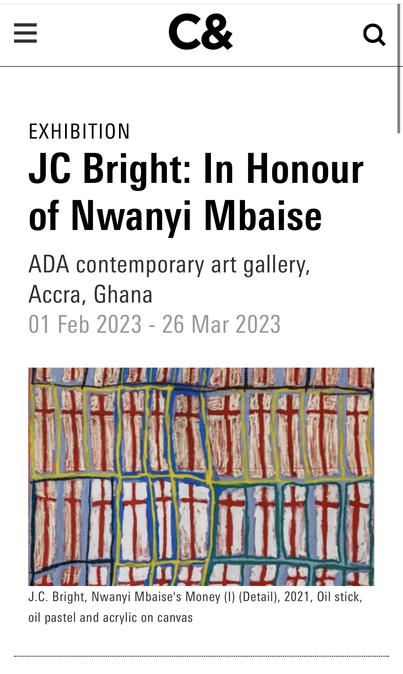 JC BRIGHT: IN HONOR OF NWANYI MBIASE